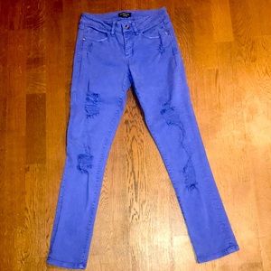bebe Royal Blue Ripped Jeans!